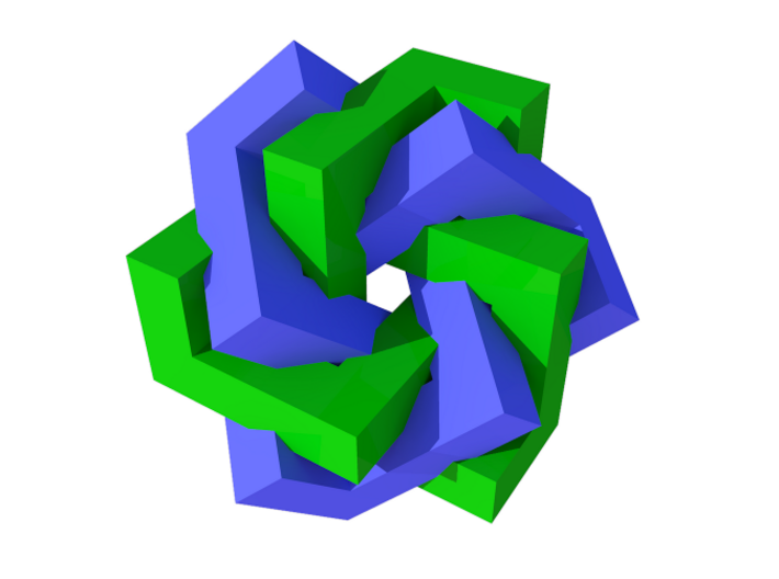 Cubic Trefoil Knot Tangled 3d printed