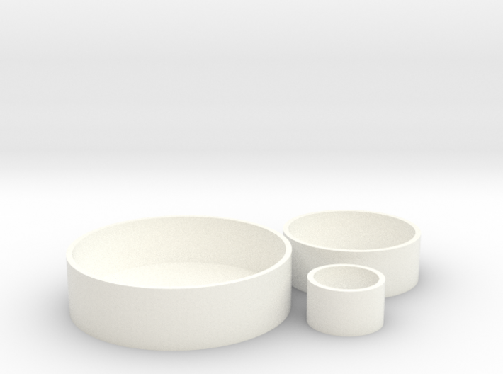 Round Tray Collection 1:12 Dollhouse Miniatures 3d printed 
