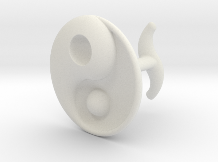 Yin Yang - 6.1 - Cufflink - Left 3d printed