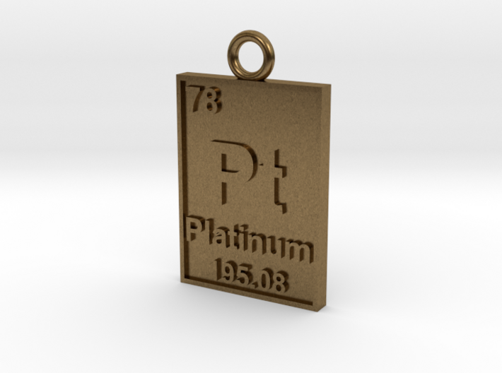 Platinum Periodic Table Pendant 3d printed