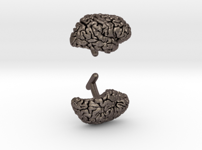 Custom (Your Brain!) Cufflinks (Two Hemispheres) 3d printed 