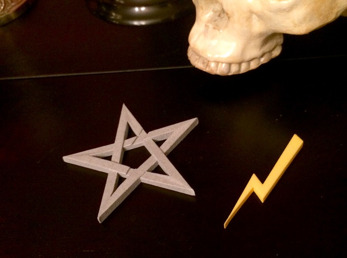 LaVey's Sigil Star Ornament (Part 1 of 2) 3d printed This is part one of two. Lightning bolt is sold separately.
