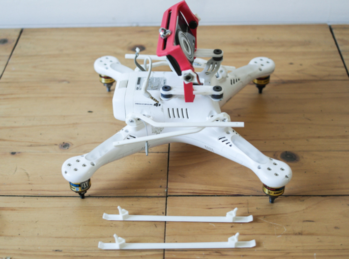 DJI Phantom Widened Foldable legs V2.5 3d printed 