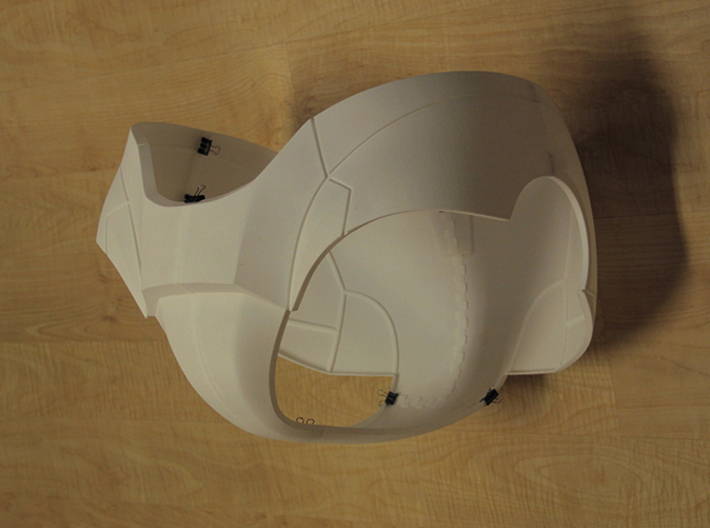 Iron Man Pelvis Armor, Front Left (Part 1 of 5) 3d printed Actual 3D Print (All parts combined)
