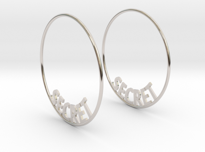 Custom Hoop Earrings - Secret 50mm 3d printed