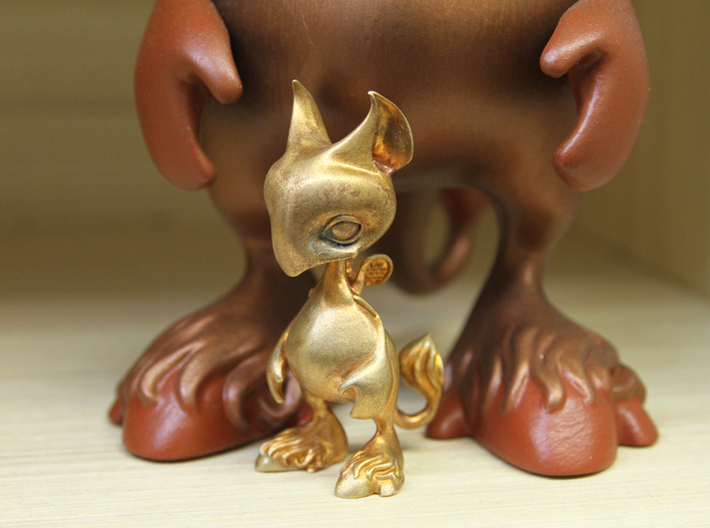 Baby Gryphon figurine 60mm 3d printed Adorable baby gryphon sculpture