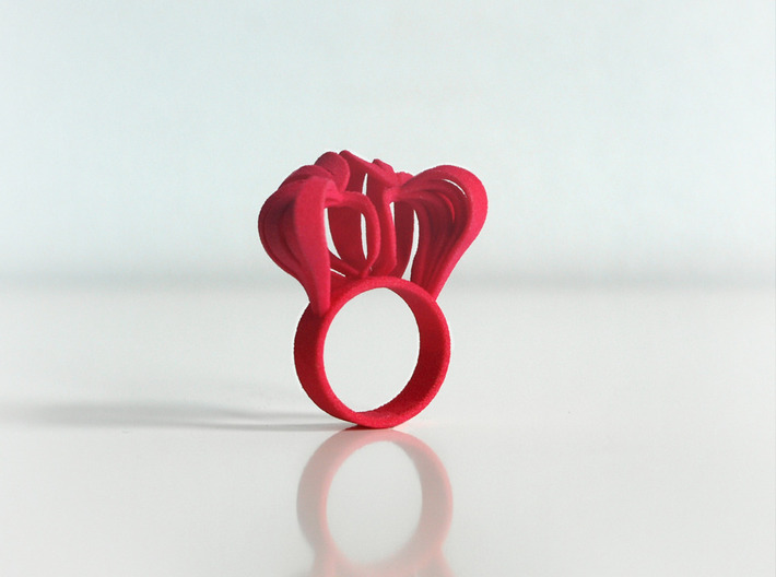 Pumpkin Ring Size 5 3d printed Pink