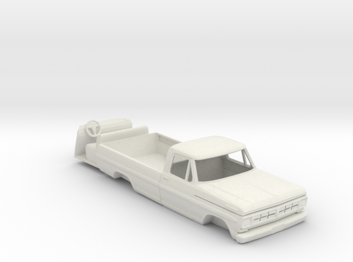 1:64 scale 1967 Ford pickup cab with interior 3d printed