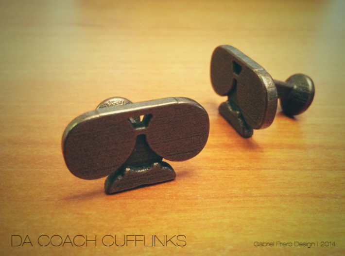 Da Coach Cufflinks - version 1 3d printed