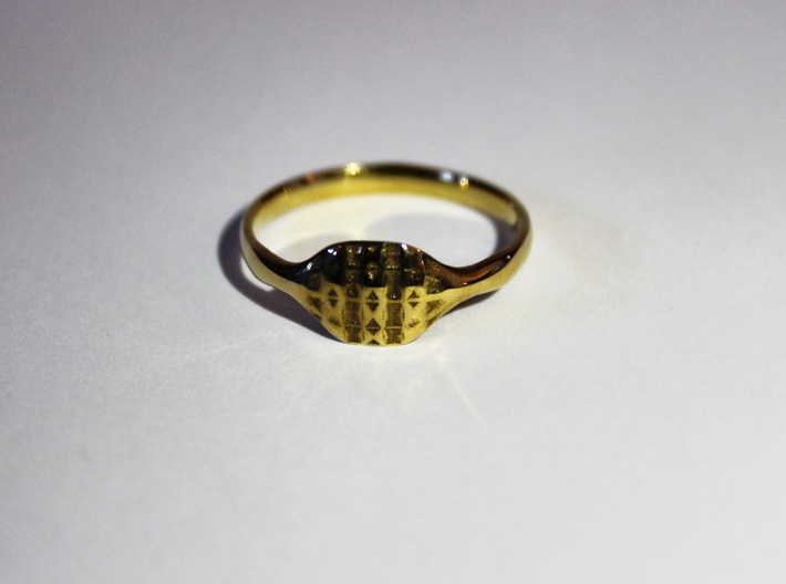 Triss Ring US Size 6 UK Size R 3d printed Gold Plated Brass