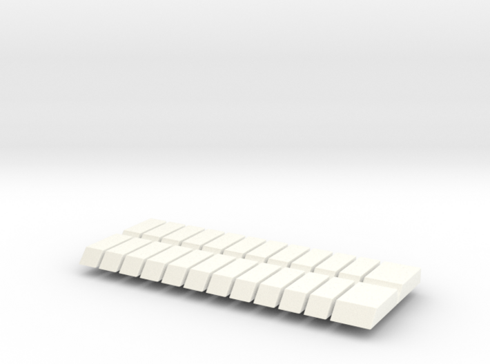 Set of 24 JP Piano Keys 3d printed