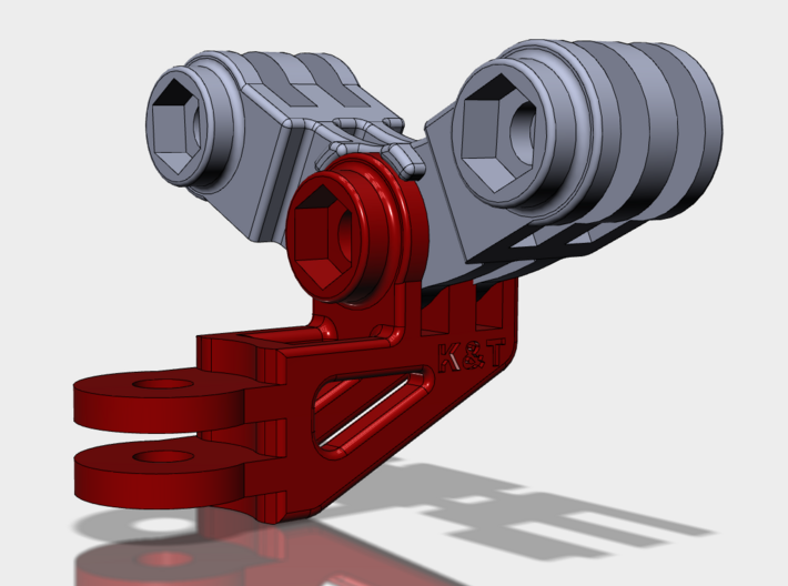 The Forward Backward Gemini mount 3d printed Combined with the Long Elbow