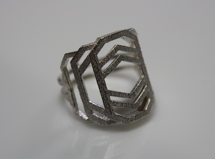 Art Deco Ring - Layers Of Life - US Size 07 3d printed 
