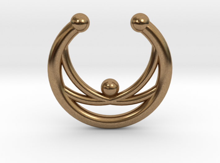 Faux Septum Ring - crisscross 3d printed
