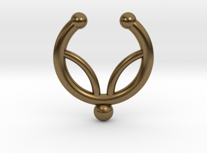 Faux septum ring - inner petal design 3d printed