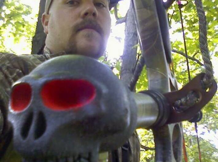 Skull For 1" Archery Bow Stabilizer 3d printed In action