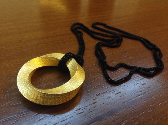 Mobius Ring Pendant 3d printed