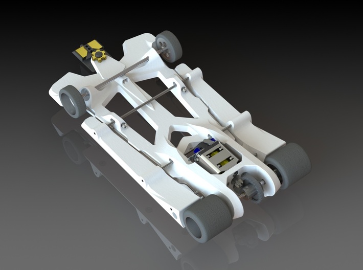 888sr-xl (1/24 &quot;spec racer&quot; slot car chassis 4.5&quot;) 3d printed