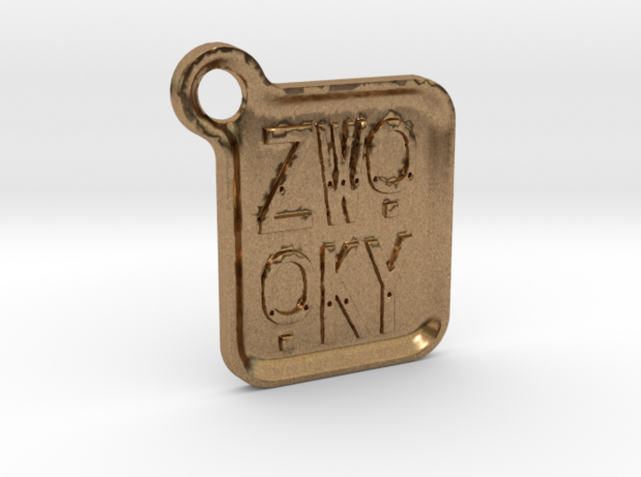 ZWOOKY Keyring LOGO 14 4cm 3mm rounded 3d printed