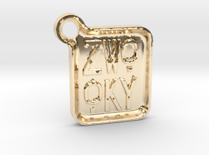 ZWOOKY Keyring LOGO 14 4cm 5mm rounded 3d printed