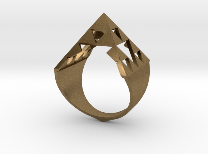 Sierpinski Pyramid Ring 3d printed