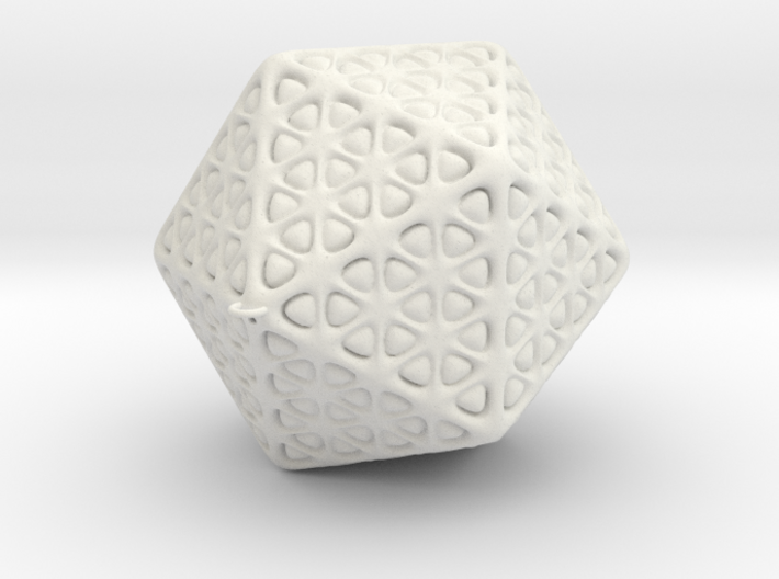 Icosahedron Christmas Tree Ornament 3d printed