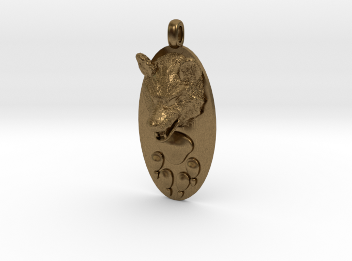 WOLF HEAD&amp;PAWN Jewelry Pendant 3d printed