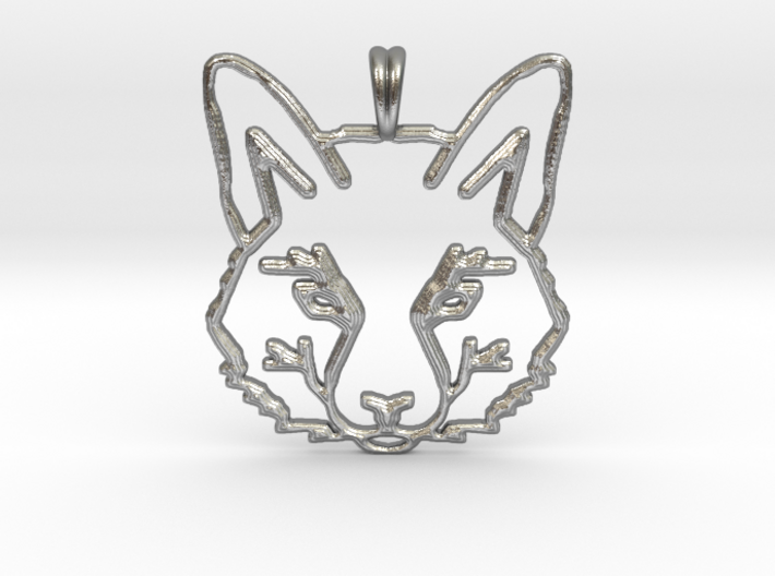 FOX TOTEM Designer Symbol Jewelry Pendant 3d printed