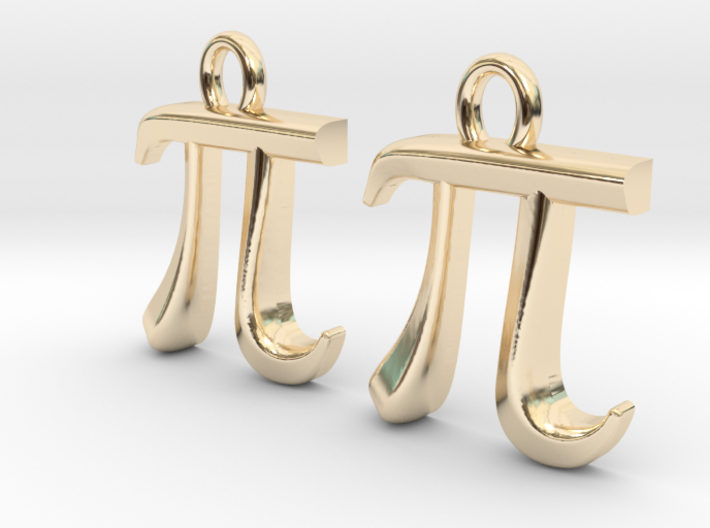 Pi Earrings 3d printed