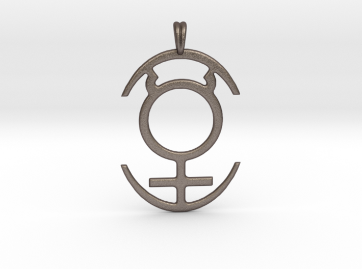 MERCURY PLANET Symbol Jewelry Pendant 3d printed