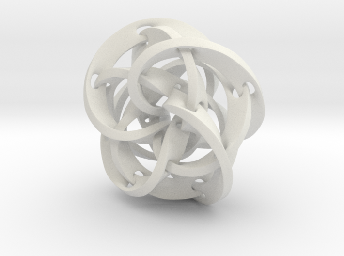 Knotted Torus Strips fused Together 3d printed