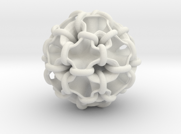 Hollow piped sphere with loops #3 Smaller 3d printed