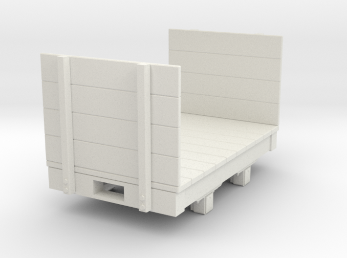 Gn15 small 5ft flat wagon with high ends 3d printed