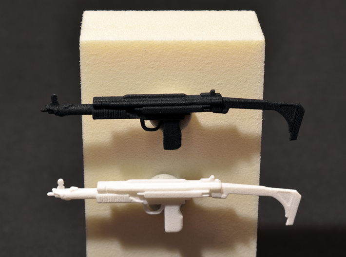 PRHI Star Wars Black Proto-Fett Rifle 6" 3d printed Top: Black strong flexible
Bottom: White strong flexible polished
