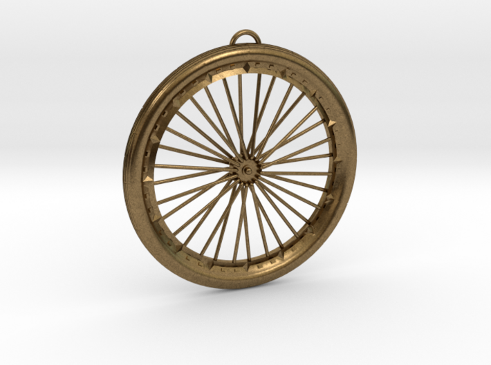 Bicycle Wheel Pendant Big 3d printed