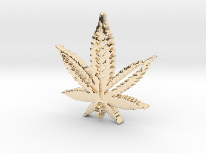 Marijuana Pendant 3d printed