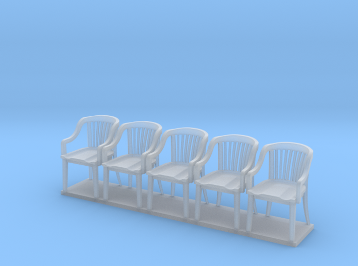 Miniature 1:48 Bankers Chairs (5) 3d printed