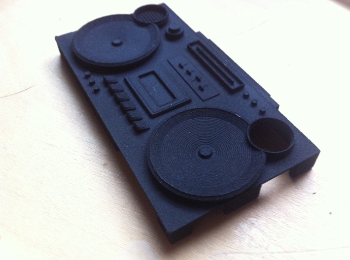 Iphone4/S Boombox case 3d printed 
