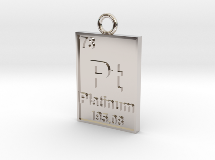 Platinum Periodic Table Pendant 3d printed 