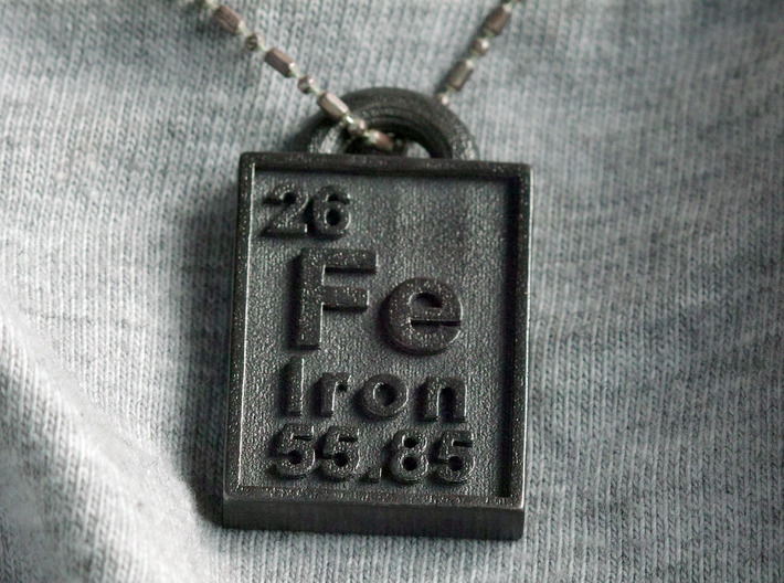 Iron Periodic Table Pendant 3d printed 