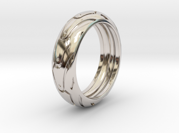 Motorcycle tire ring. Size 18.5 mm (US 8 1/2) 3d printed