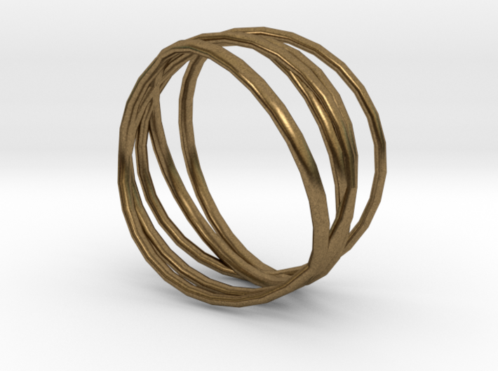 Ring 'Interconnected' / size 5 3d printed 