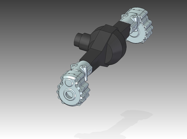 Portal Axle - Axial AX10, SCX10, lockout 3d printed 