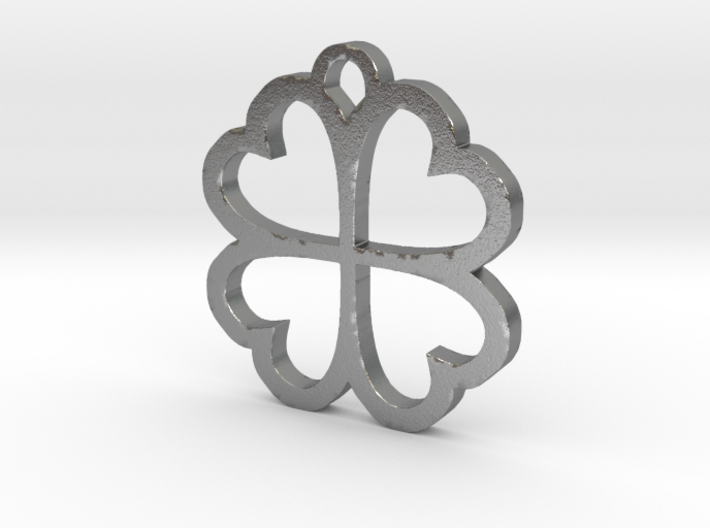 4 Leaf Clover Hearts Lucky St. Patricks Day Earing 3d printed