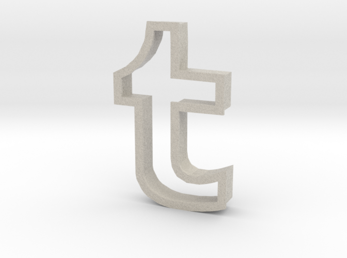 Tumblr logo cookie cutter 3d printed