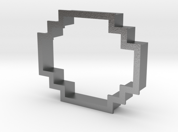 pixely cookie cutter 3d printed