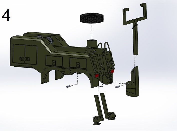 Actros Bison 1:144 3d printed 