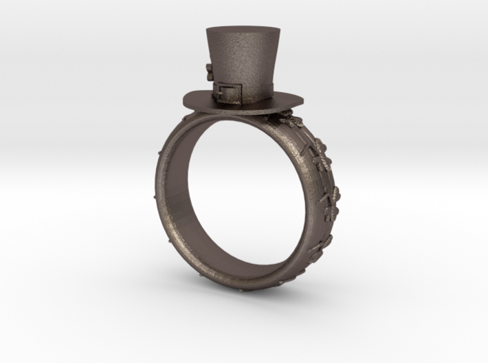St Patrick's hat ring(size = USA 6) 3d printed