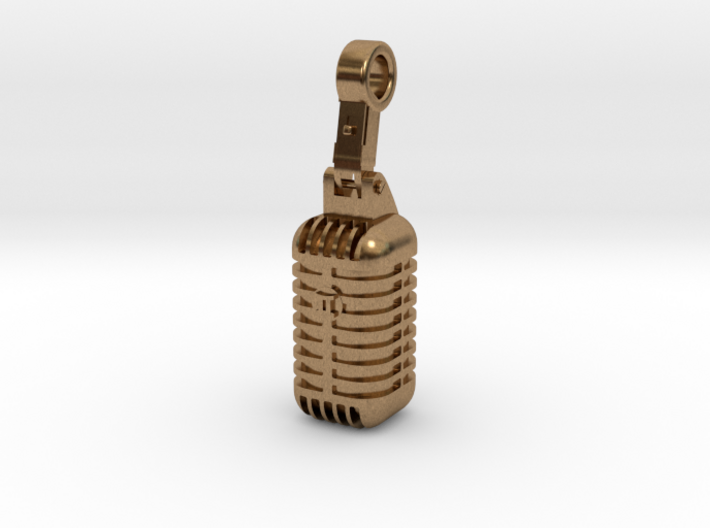 very detailed retro Microphone Pendant 3d printed