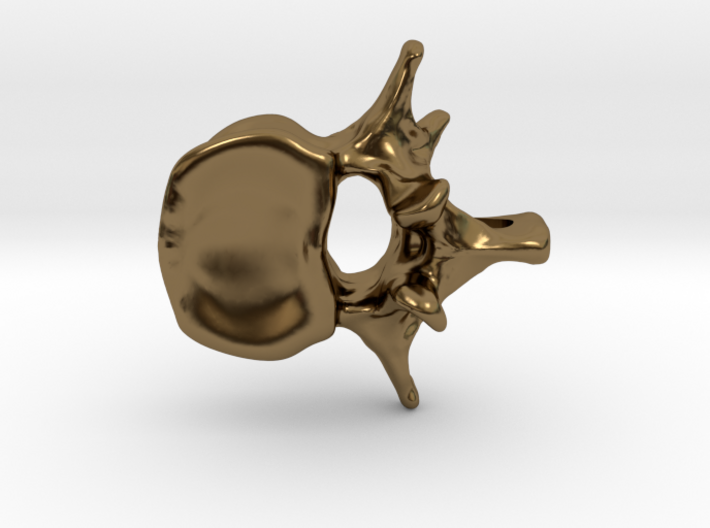 Anatomical Lumbar Vertebra Pendant 3d printed